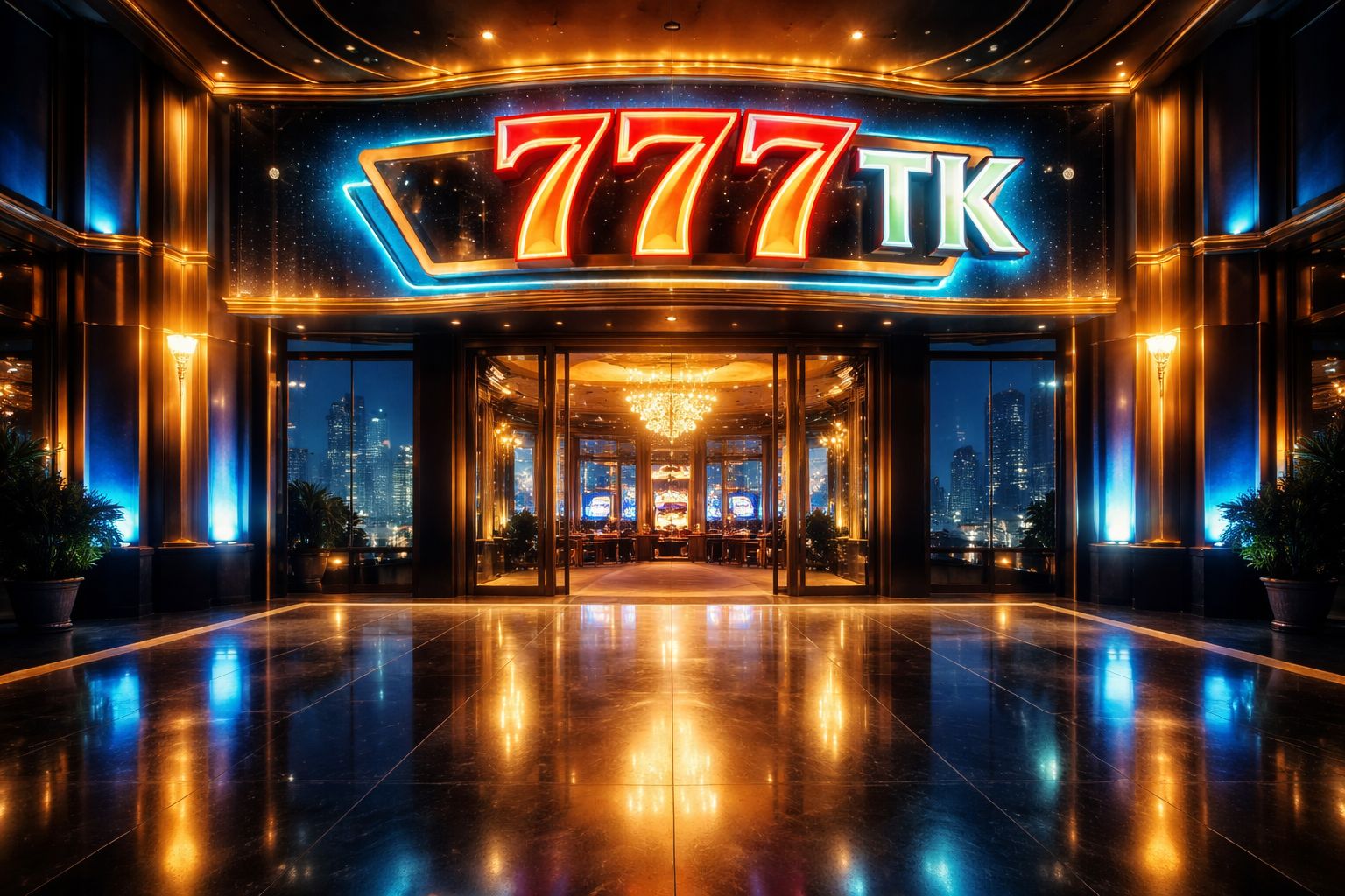 777TK casino neon sign with 600+ games banner and single wallet dashboard visible for Bangladesh players