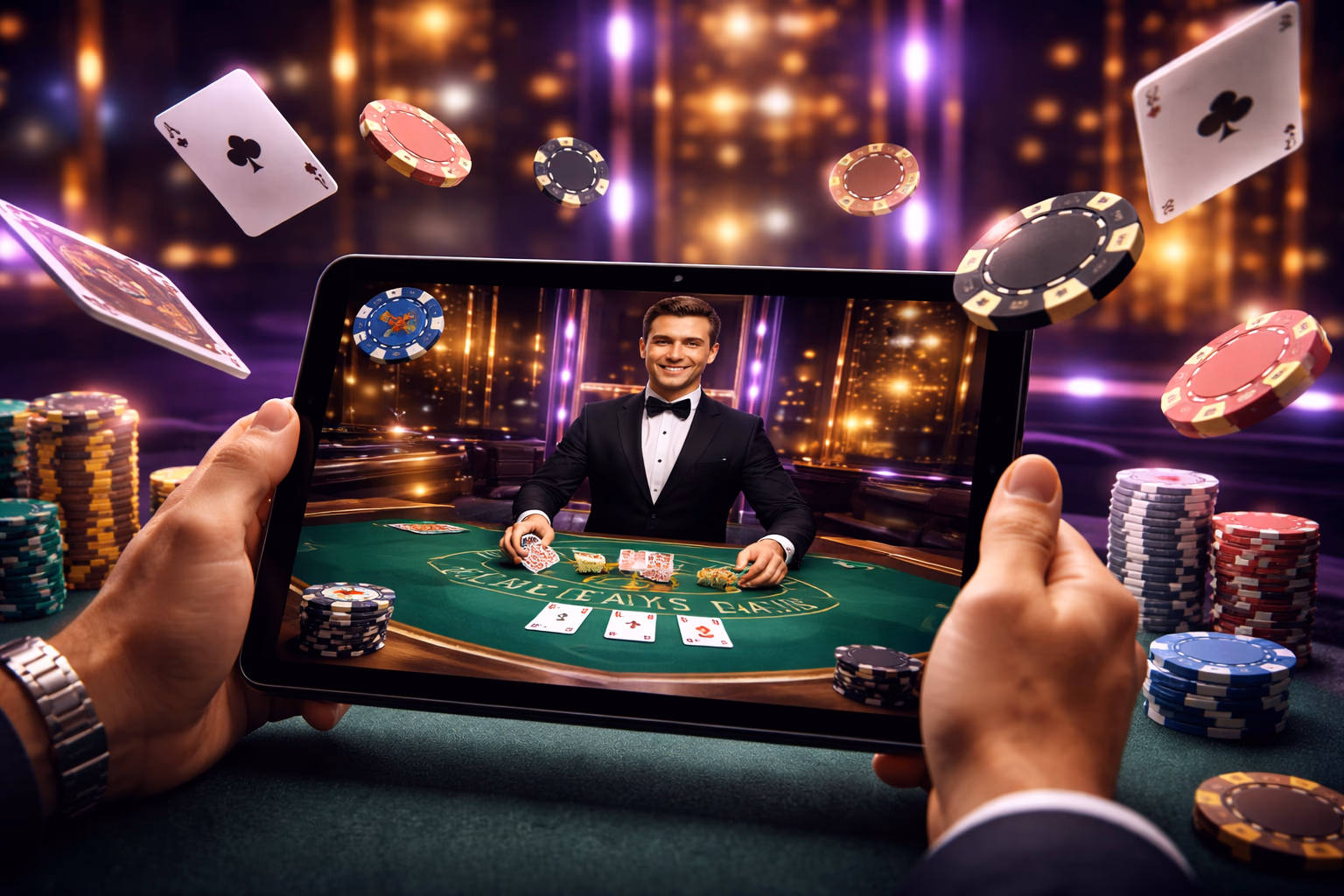 777TK casino player using a mobile phone browsing a fair and secure game library